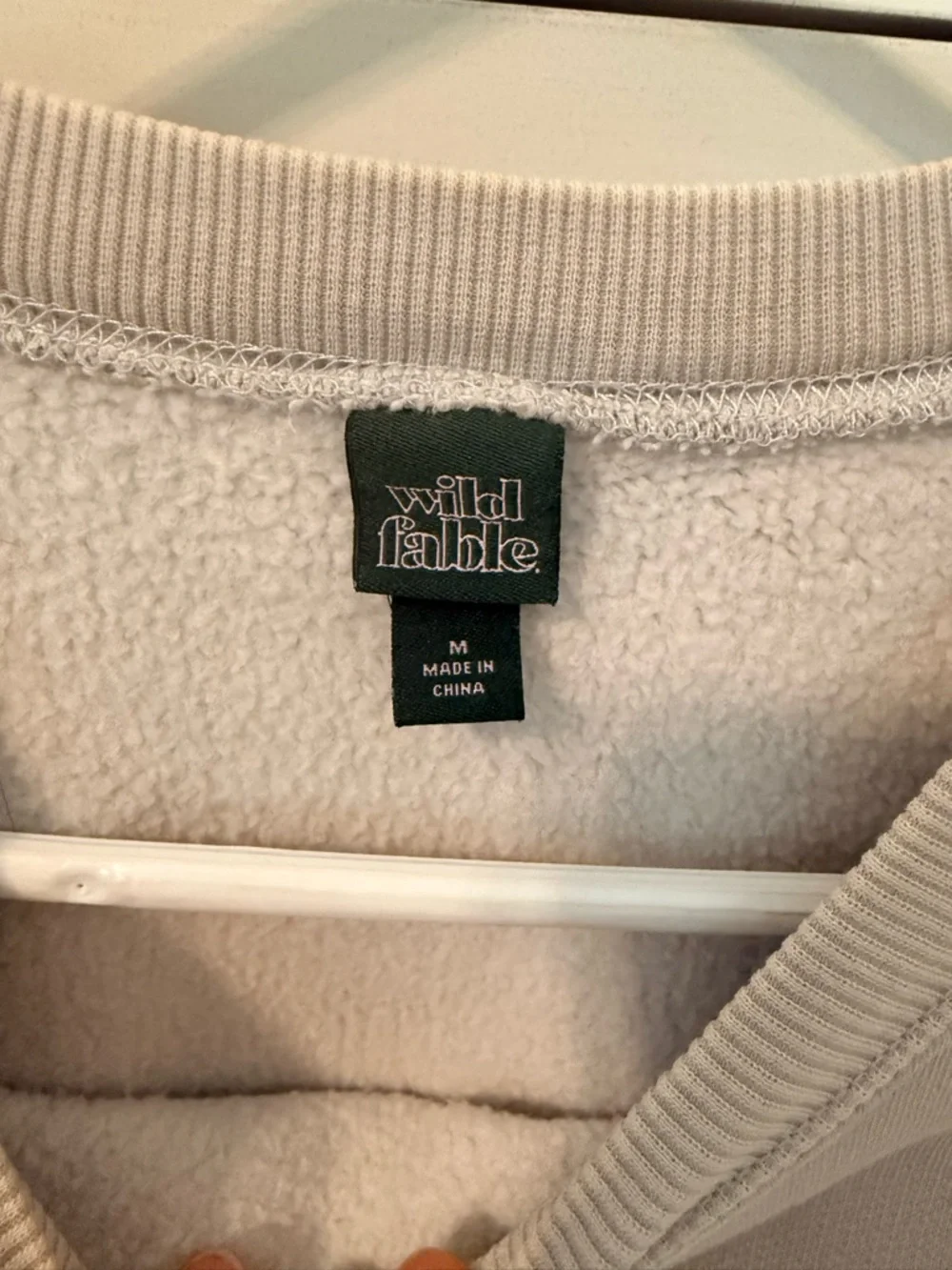 wild fable Cream Cozy Fleece Sweatshirt - Picture 3 of 4